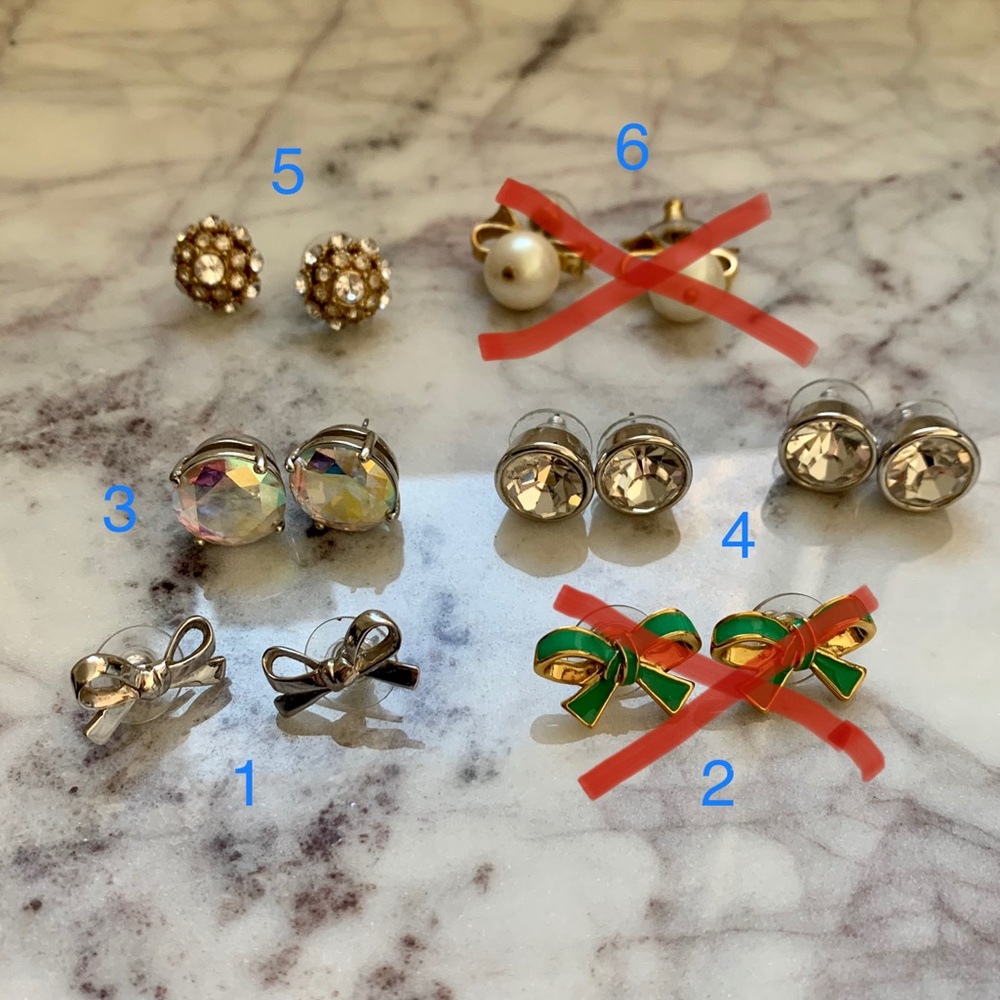 6 Pairs of Kate Spade earrings